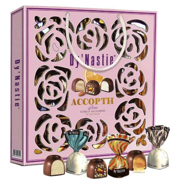 №3 Династия Сумка 170г Конфеты "Ассорти ROSE"    в Ижевске