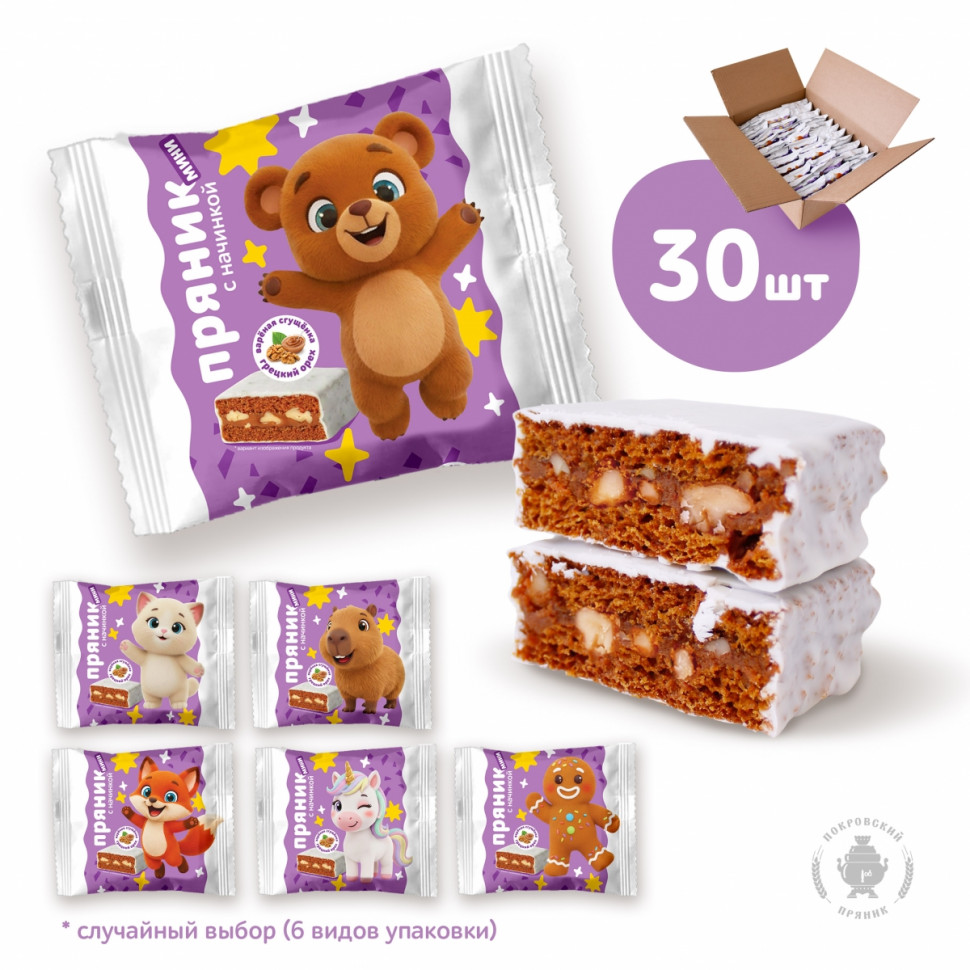  Пряник МИНИ  коробка (30шт по 60г) в Ижевске