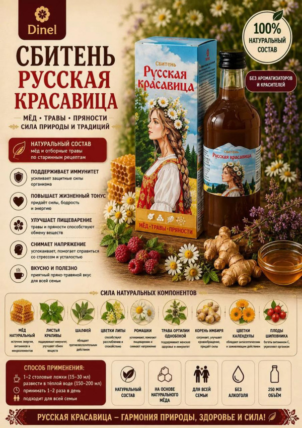 №3 Сбитень Русская красавица, 250мл в Ижевске